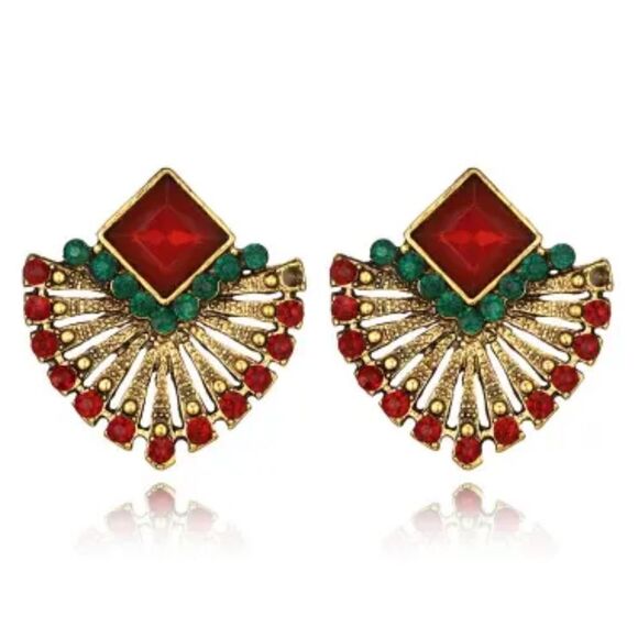 Retro diamond earrings M235 - Picture 2 of 5